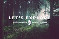 let's explore a forest with the words let's explore